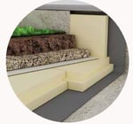 Cubierta invertida ajardinada, URSA XPS de URSA. Poliestireno extruido URSA XPS N-III L, 120x600x1250 mm.